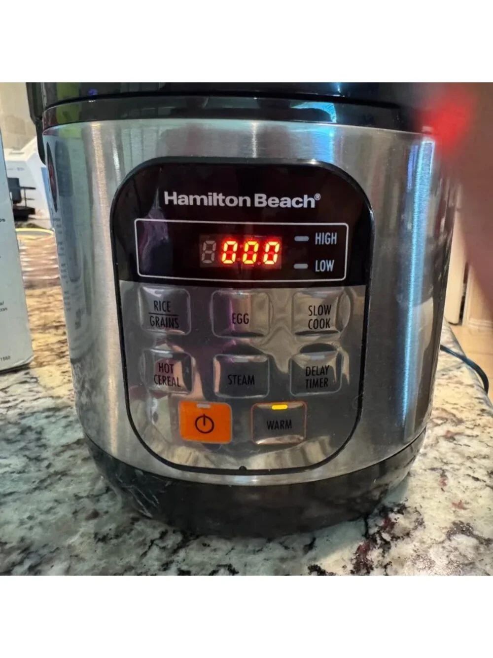 Hamilton Beach 1.5 qt Silver Stainless Steel Programmable Multi-Cooker Dorm RV